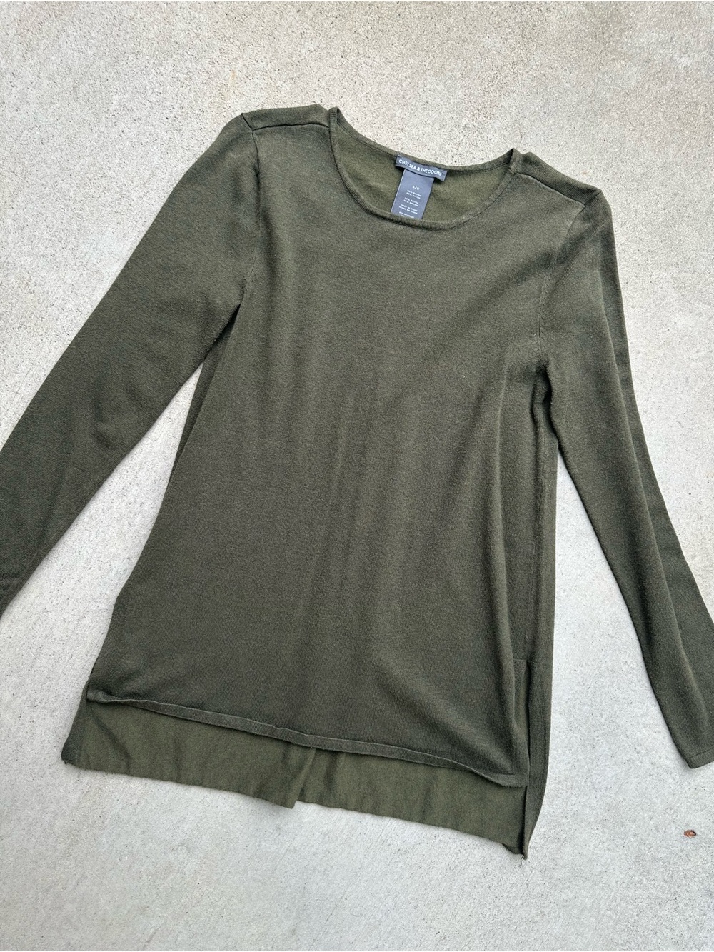 Chelsea & Theodore Olive Green Sweater